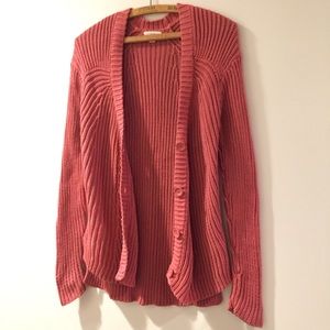 🌿 Caslon Nordstrom dusty pink boho sweater cardigan S